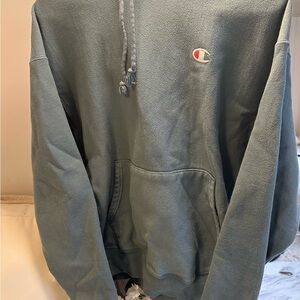 Champion Green/Blue Reverse Weave Hoodie